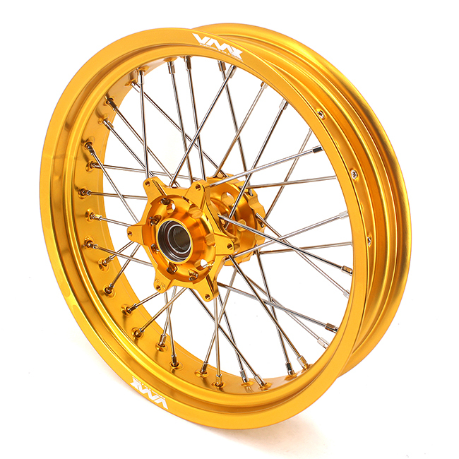 VMX 3.5/5.0 Supermoto Wheels Rims Compatible with KTM EXC SXF XCF 125cc-530cc Gold Hub/Rim