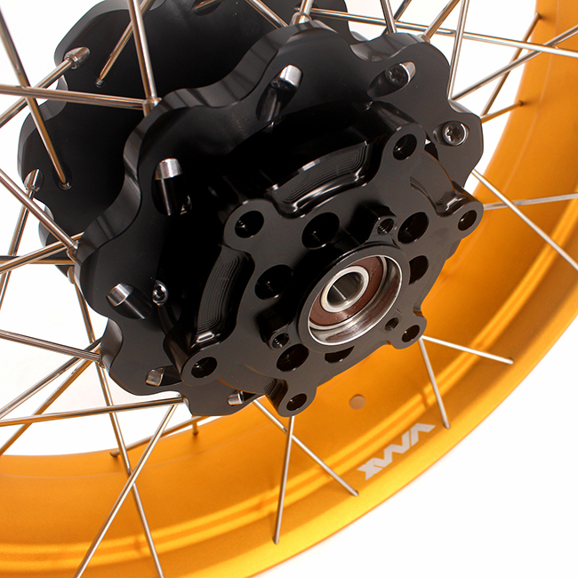 VMX Fit KTM 390 Adventure 2020-2021 Tubeless Wheels 2.5*19"/3.5*17" Rims Black Hub Gold Rim