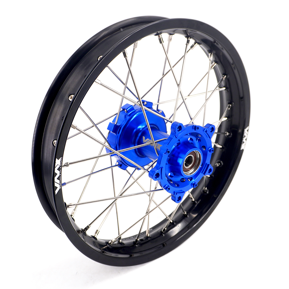VMX 1.85*21"/2.5*18"  Motorcycle Wheels Rims Set Fit YAMAHA Tenere 700 Blue Hub Black Rim