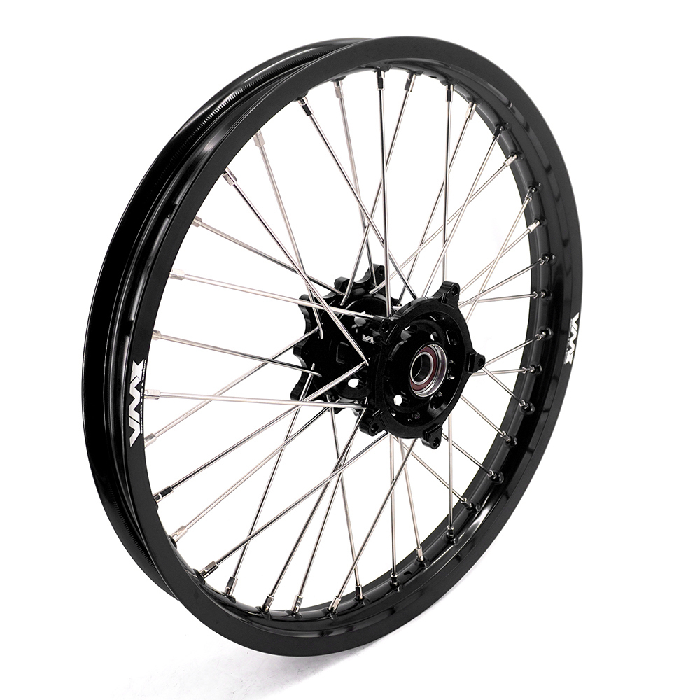 VMX 1.85*21"/2.5*18"  Motorcycle Wheels Rims Set Fit YAMAHA Tenere 700 Black Hub Black Rim