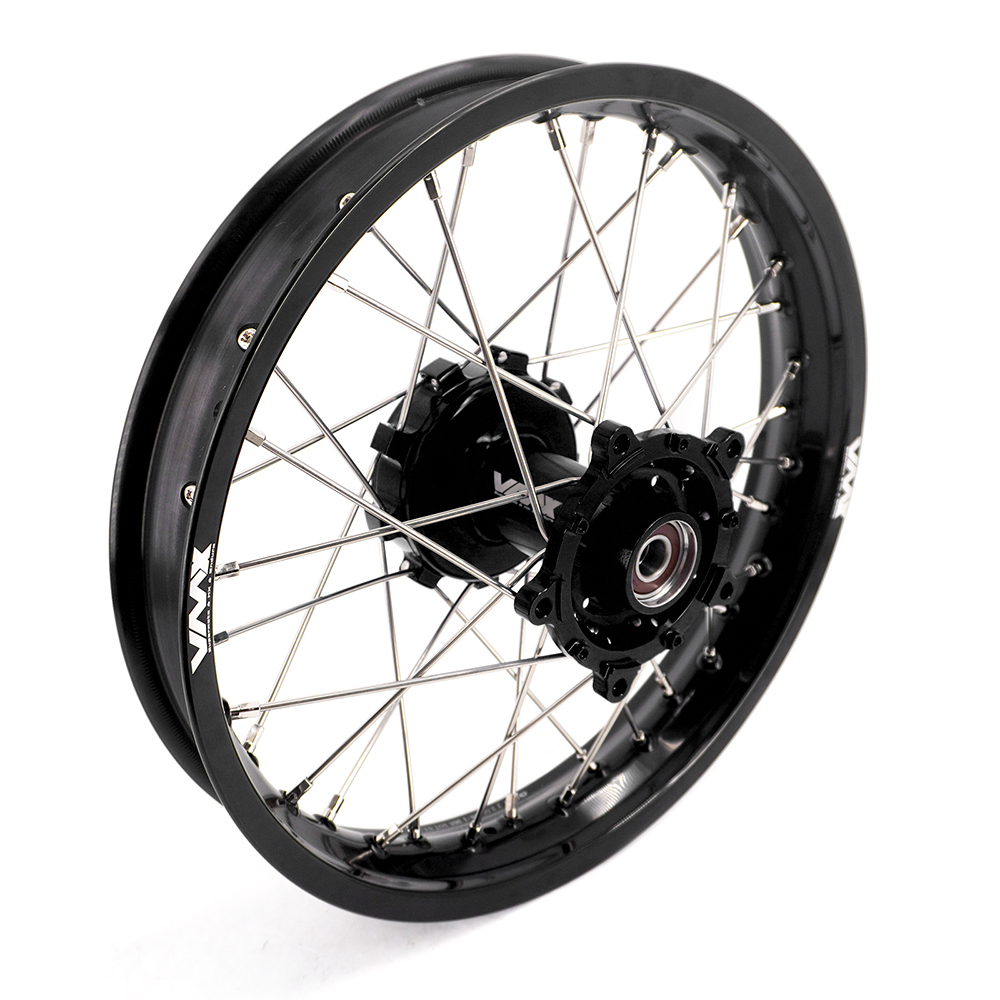 VMX 1.85*21"/2.5*18"  Motorcycle Wheels Rims Set Fit YAMAHA Tenere 700 Black Hub Black Rim