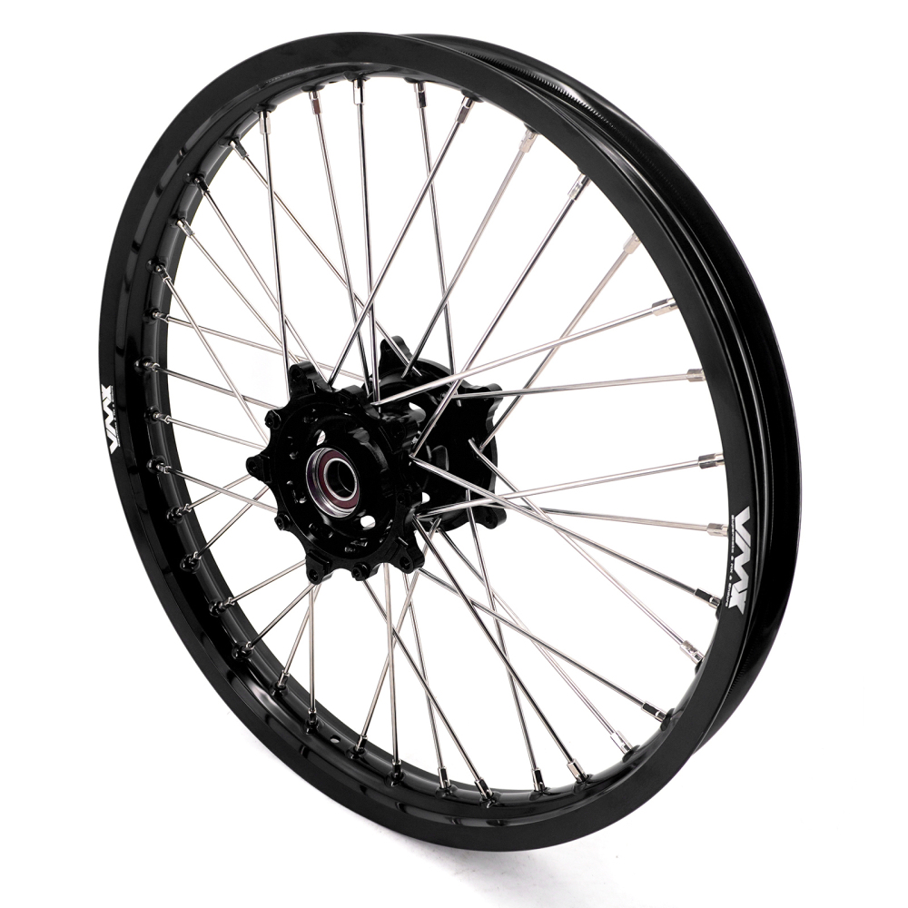VMX 1.85*21"/2.5*18"  Motorcycle Wheels Rims Set Fit YAMAHA Tenere 700 Black Hub Black Rim