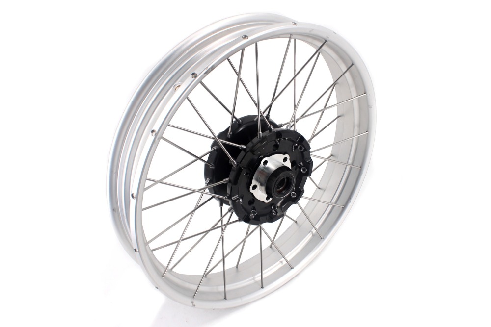 VMX Fit Triu mph Bonneville T100  T120 Tubeless Wheels 2.5*18"/4.25*17"  Black Hub Silver Rim