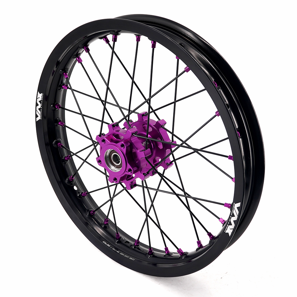 VMX 1.6*19" /1.85*16" Fit Surron Light Bee , Electric Dirt Bike Wheels Rim  Purple Hub/Nipple