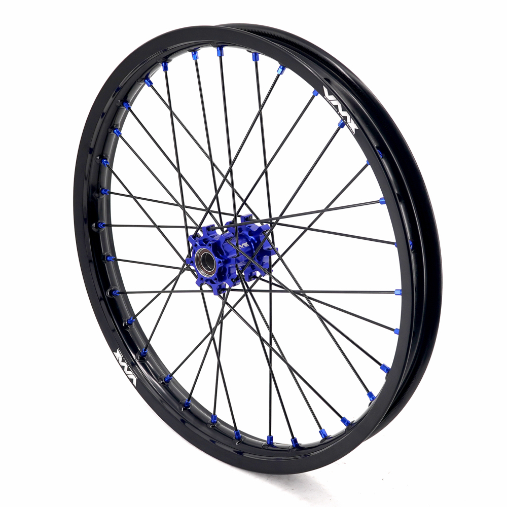 VMX 1.6*19" /1.85*16" Fit Surron Light Bee, Electric Dirt Bike Wheels Rim  Blue Nipple Black Spoke
