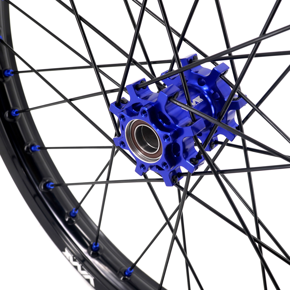 VMX 1.6*19" /1.85*16" Fit Surron Light Bee, Electric Dirt Bike Wheels Rim  Blue Nipple Black Spoke