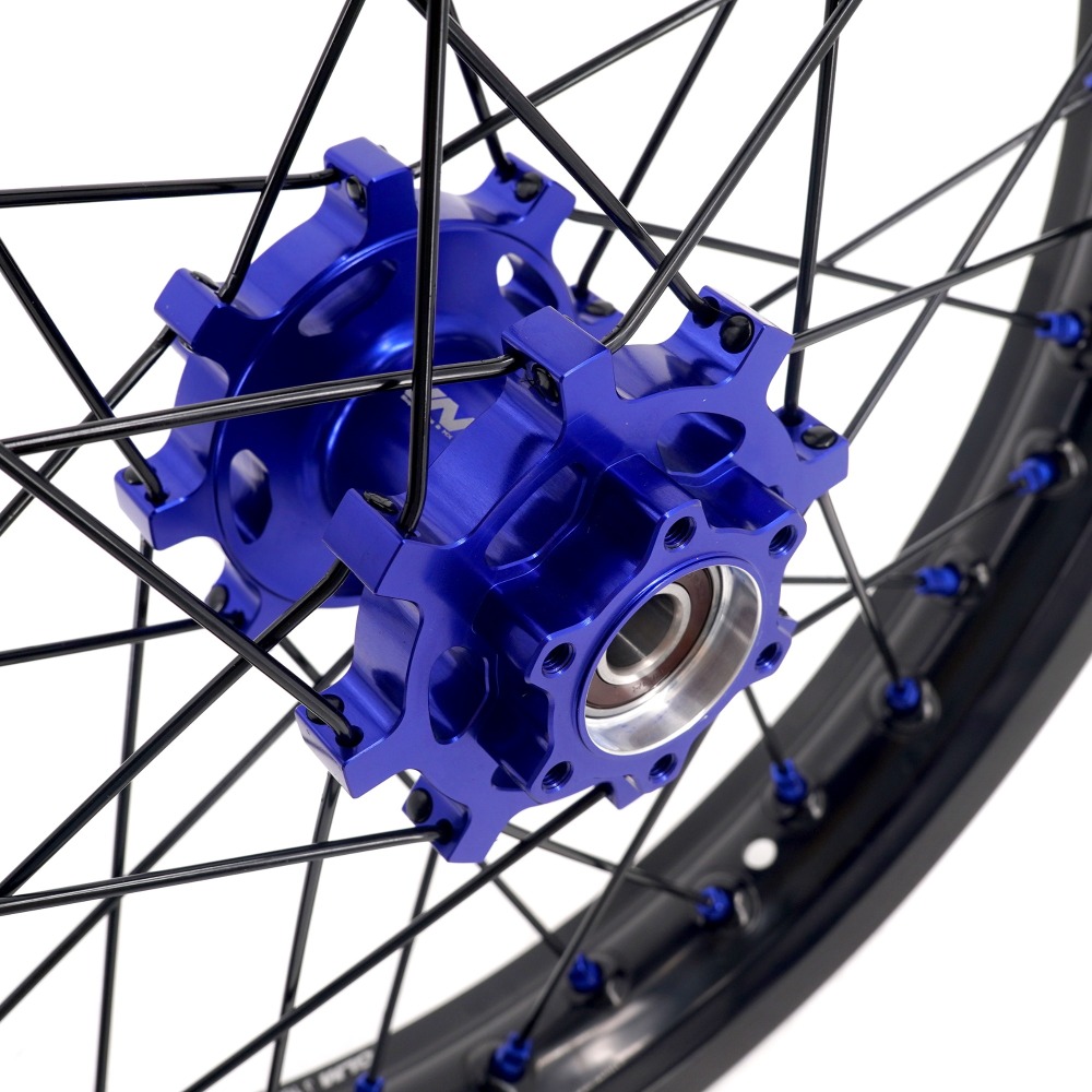 VMX 1.6*19" /1.85*16" Fit Surron Light Bee, Electric Dirt Bike Wheels Rim  Blue Nipple Black Spoke