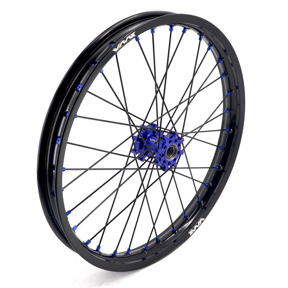 VMX 1.6*19" /1.85*16" Fit Surron Light Bee, Electric Dirt Bike Wheels Rim  Blue Nipple Black Spoke