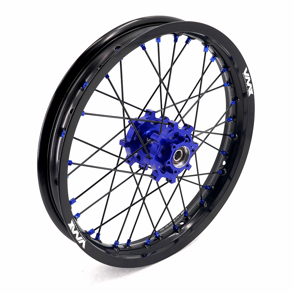 VMX 1.6*19" /1.85*16" Fit Surron Light Bee, Electric Dirt Bike Wheels Rim  Blue Nipple Black Spoke