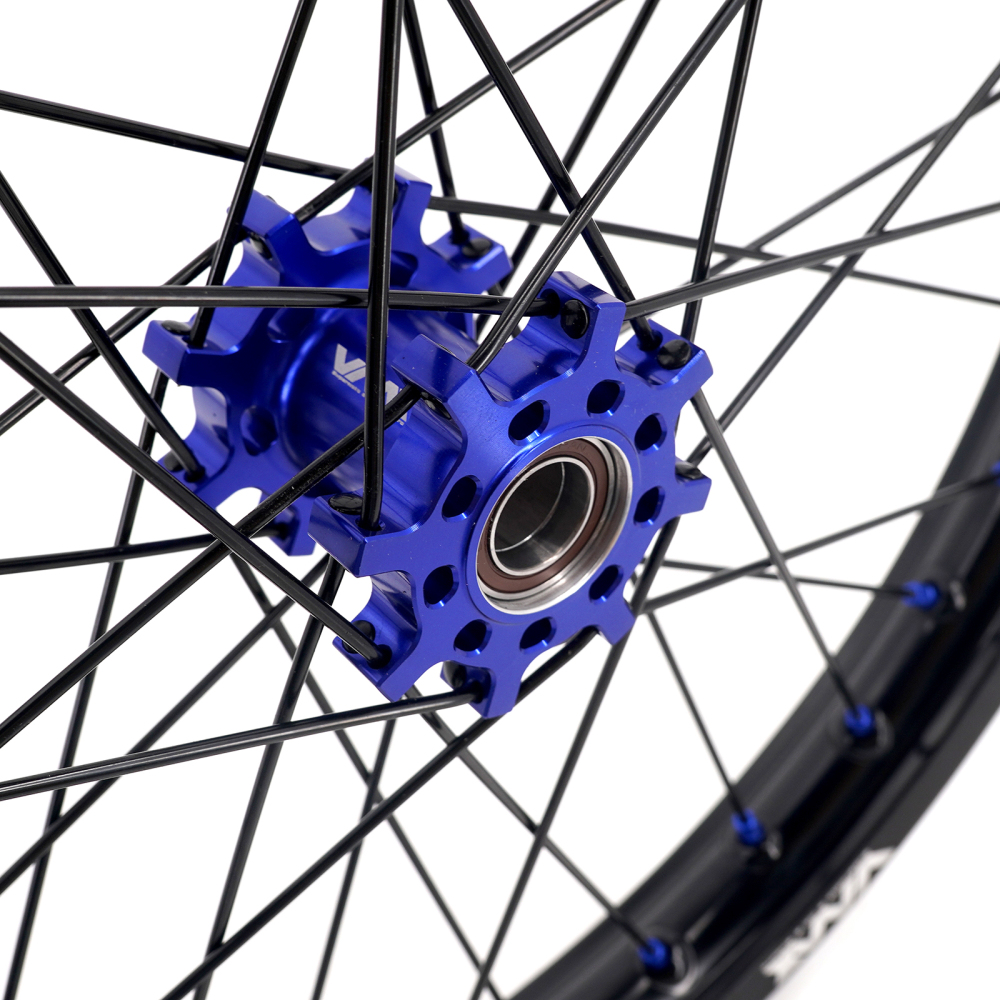 VMX 1.6*19" /1.85*16" Fit Surron Light Bee, Electric Dirt Bike Wheels Rim  Blue Nipple Black Spoke