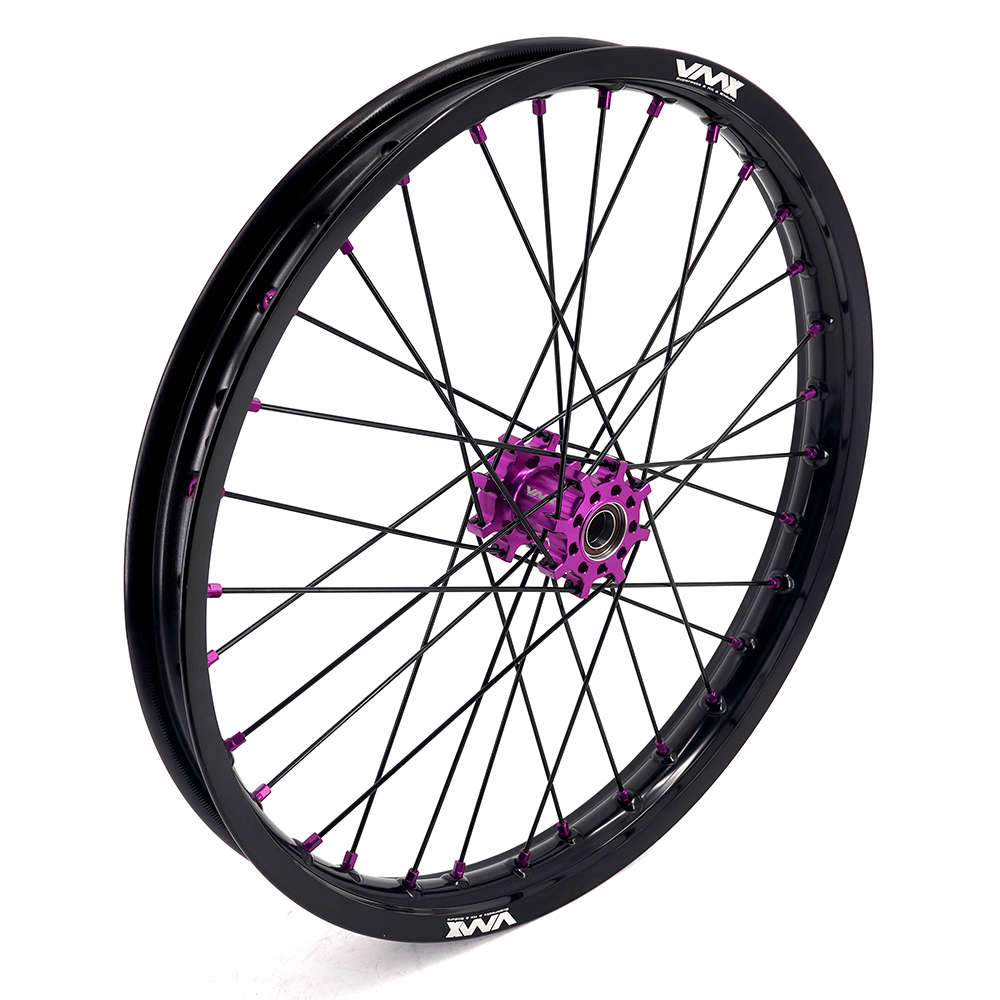 VMX 1.6*19" /1.85*16" Fit Surron Light Bee , Electric Dirt Bike Wheels Rim  Purple Hub/Nipple