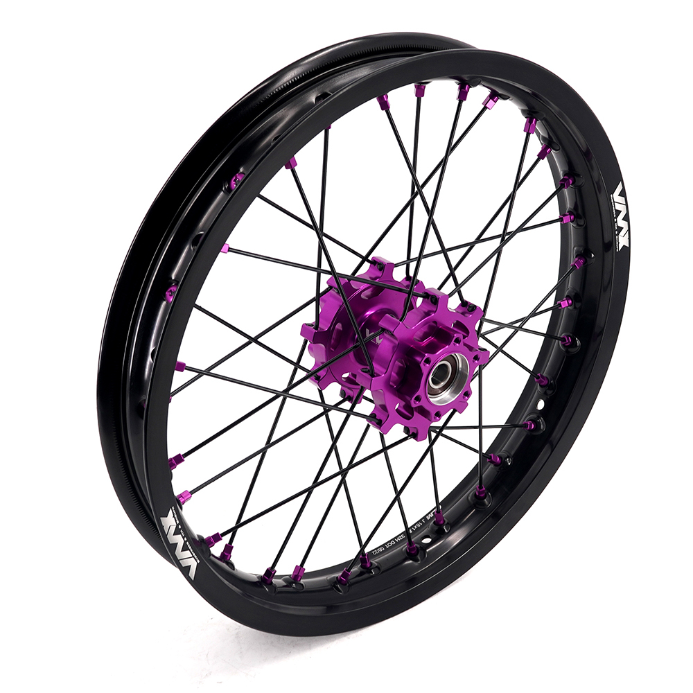VMX 1.6*19" /1.85*16" Fit Surron Light Bee , Electric Dirt Bike Wheels Rim  Purple Hub/Nipple