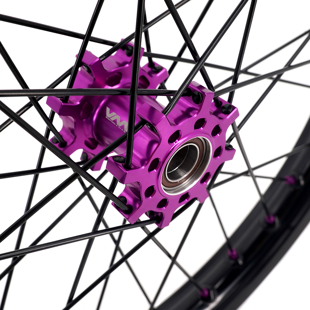 VMX 1.6*19" /1.85*16" Fit Surron Light Bee , Electric Dirt Bike Wheels Rim  Purple Hub/Nipple