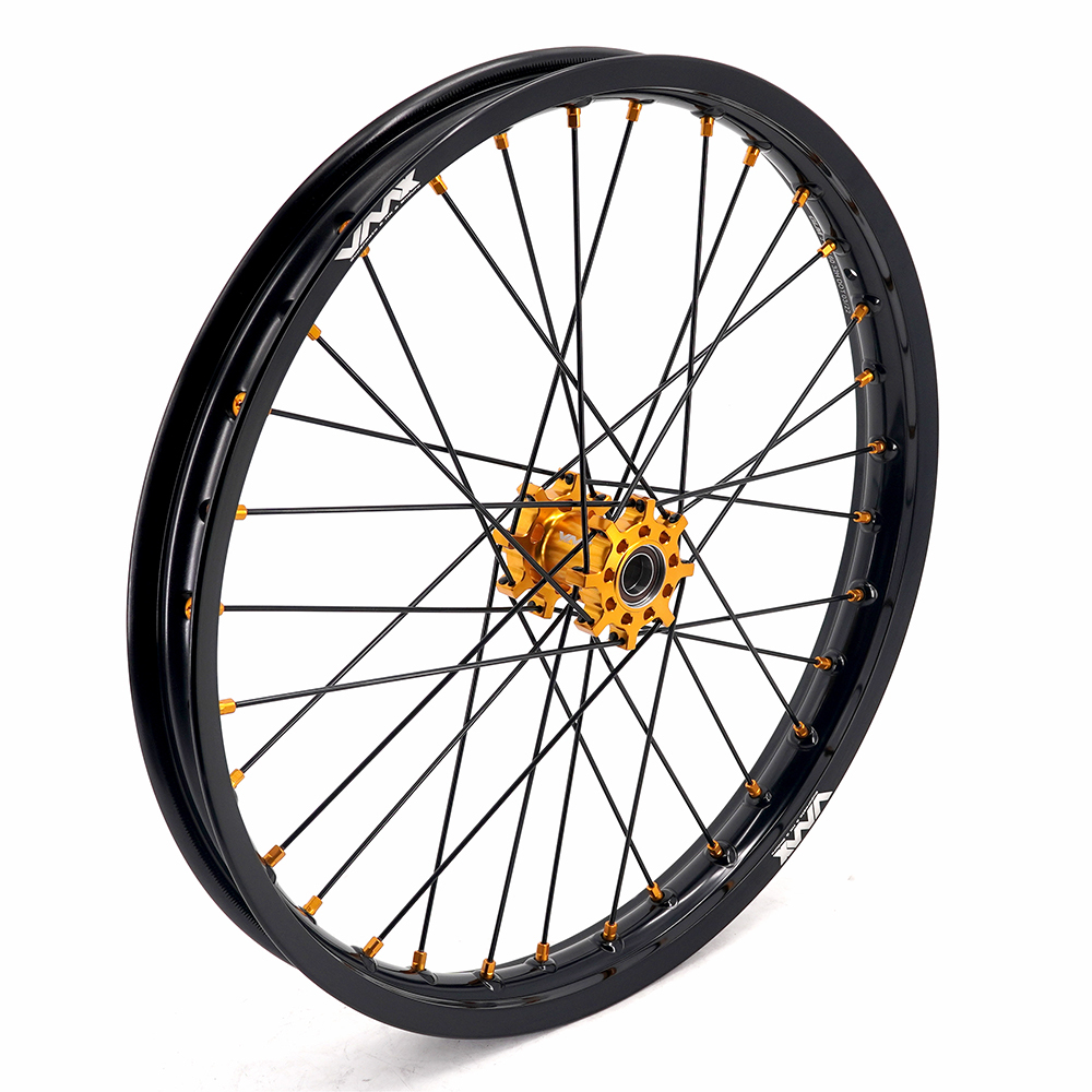 VMX 1.6*19" /1.85*16" Fit Surron Light Bee, Electric Dirt Bike Gold Wheels Black Rim