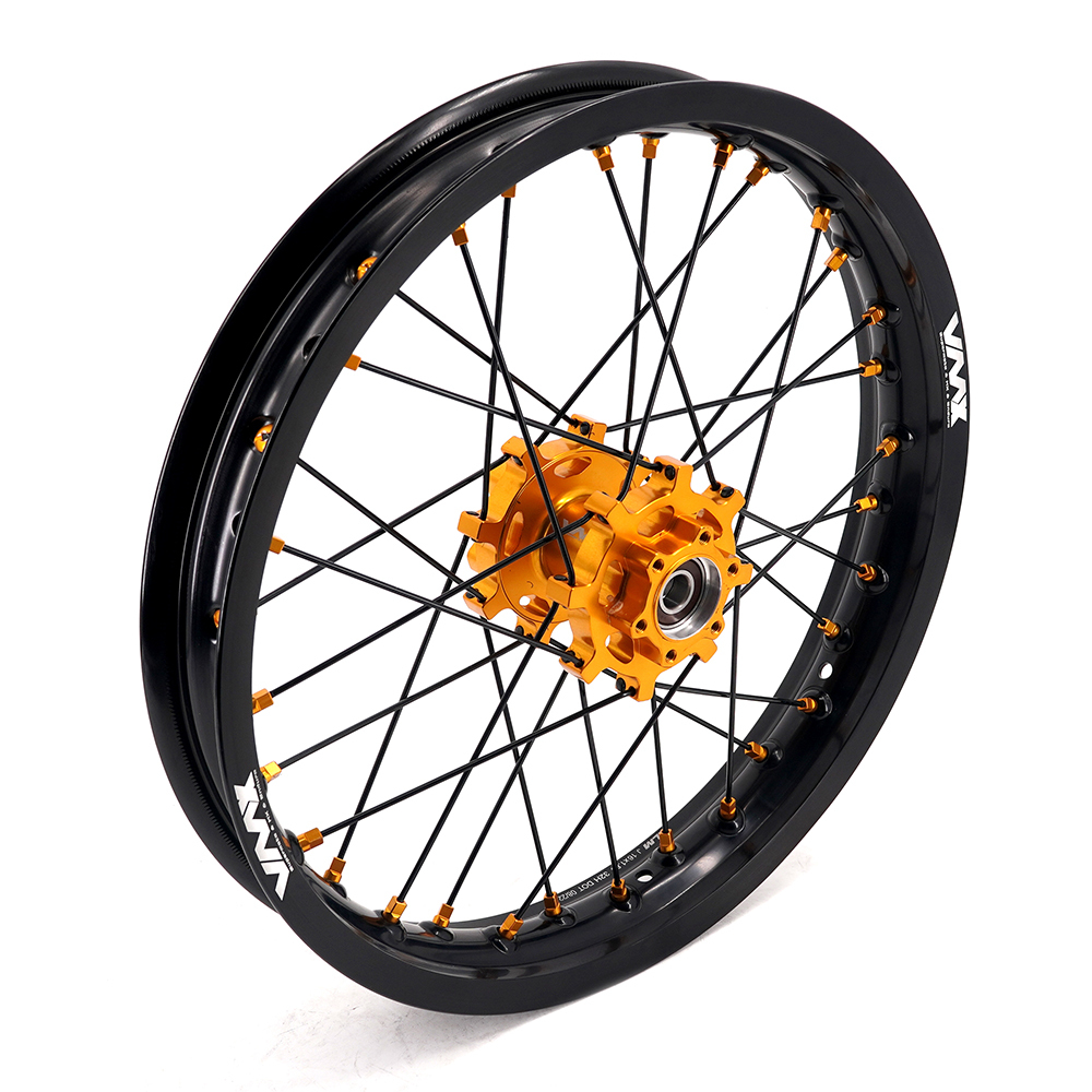 VMX 1.6*19" /1.85*16" Fit Surron Light Bee, Electric Dirt Bike Gold Wheels Black Rim