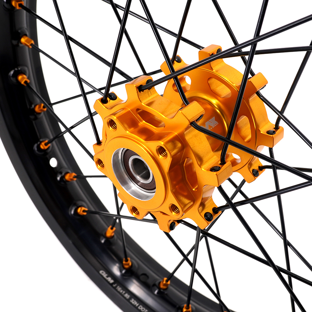 VMX 1.6*19" /1.85*16" Fit Surron Light Bee, Electric Dirt Bike Gold Wheels Black Rim