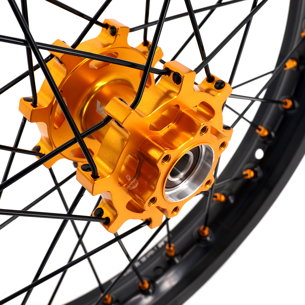 VMX 1.6*19" /1.85*16" Fit Surron Light Bee, Electric Dirt Bike Gold Wheels Black Rim