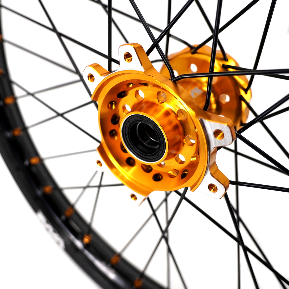 VMX 1.6*21" /2.15*18" Electric Bike Wheels Rims Fit Surron Ultra Bee  Dirt Bike Gold Nipple Black Spoke