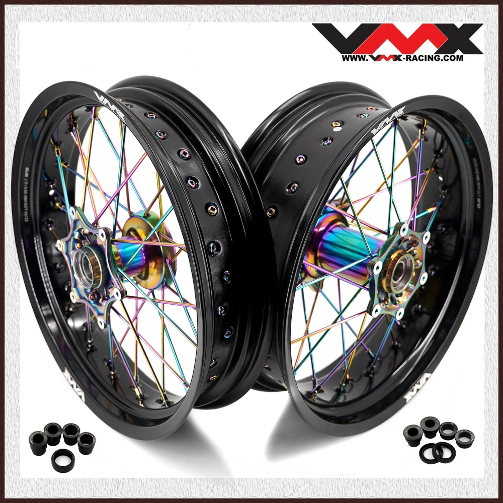 Dark Rianbow Rims VMX 3.5/5.0 Vacuum Coating Rainbow Wheels Rims Fit KTM EXC SXF 2003-2025