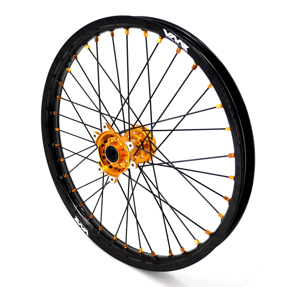 VMX 1.6*21" /2.15*18" Electric Bike Wheels Rims Fit Surron Ultra Bee  Dirt Bike Gold Nipple Black Spoke