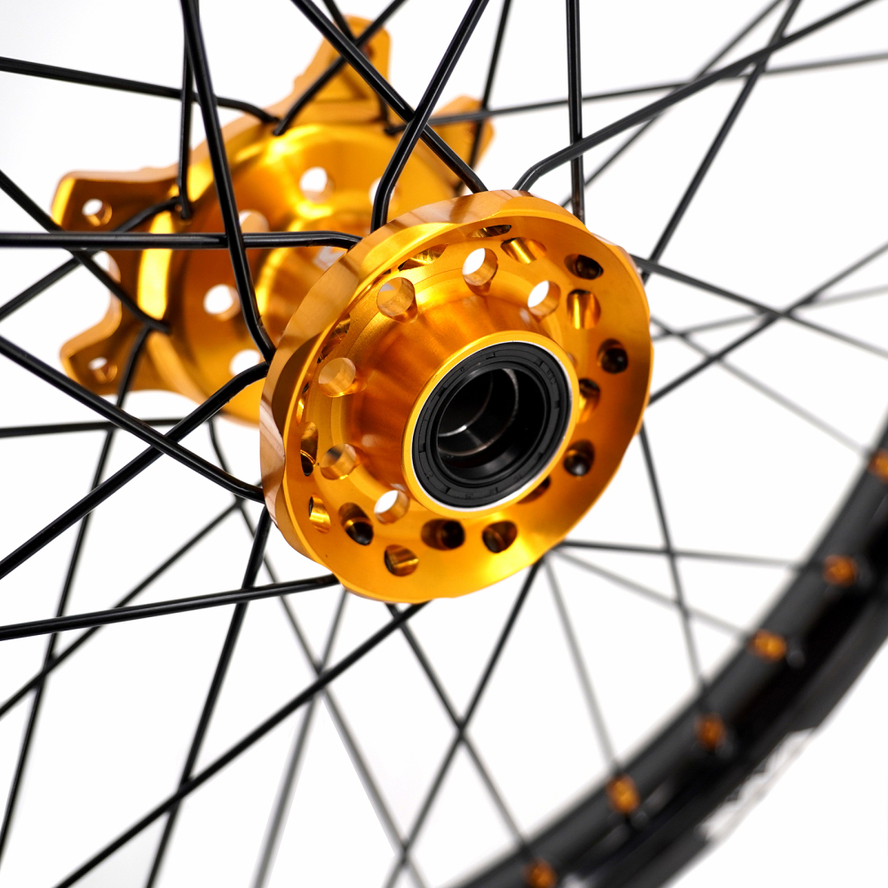 VMX 1.6*21" /2.15*18" Electric Bike Wheels Rims Fit Surron Ultra Bee  Dirt Bike Gold Nipple Black Spoke