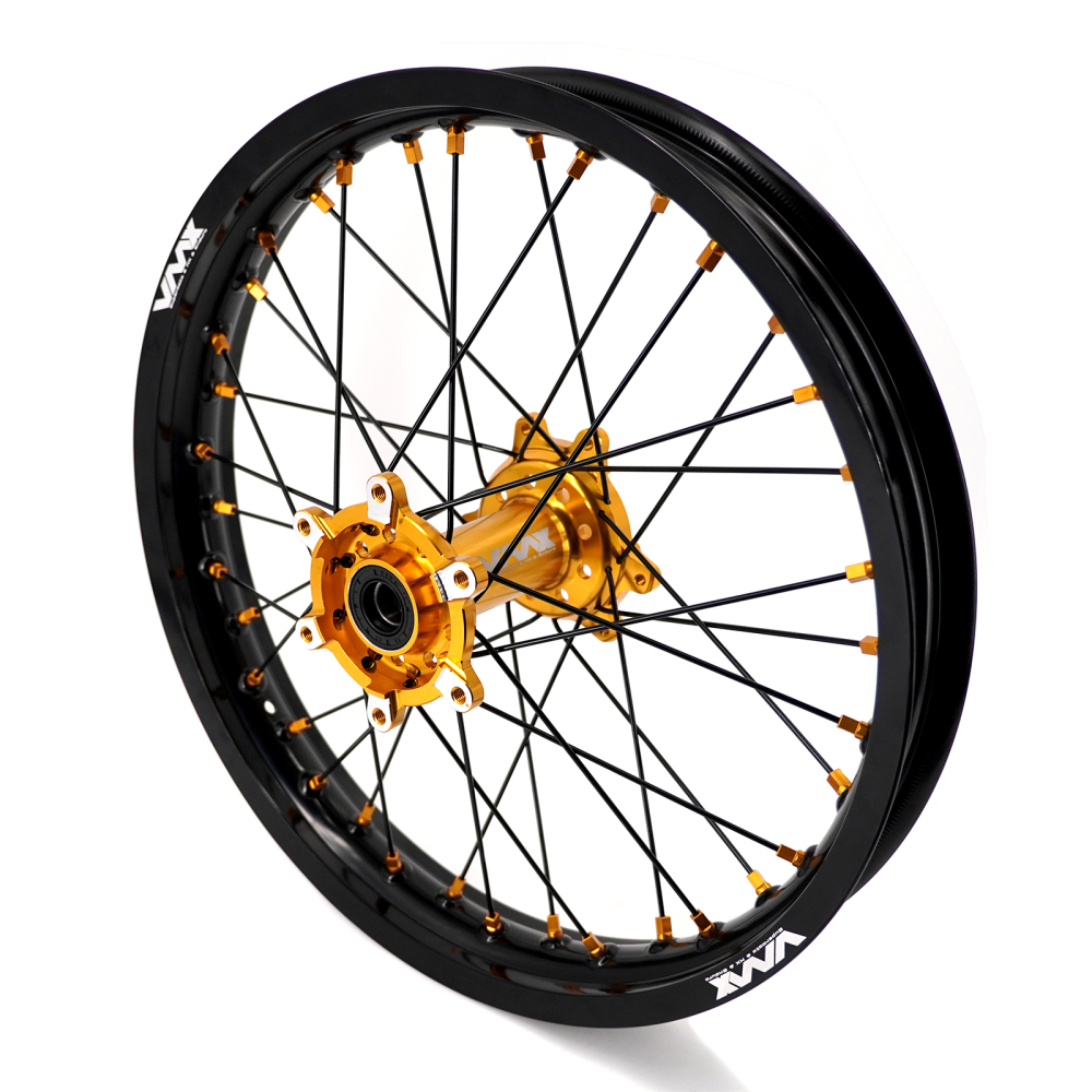VMX 1.6*21" /2.15*18" Electric Bike Wheels Rims Fit Surron Ultra Bee  Dirt Bike Gold Nipple Black Spoke