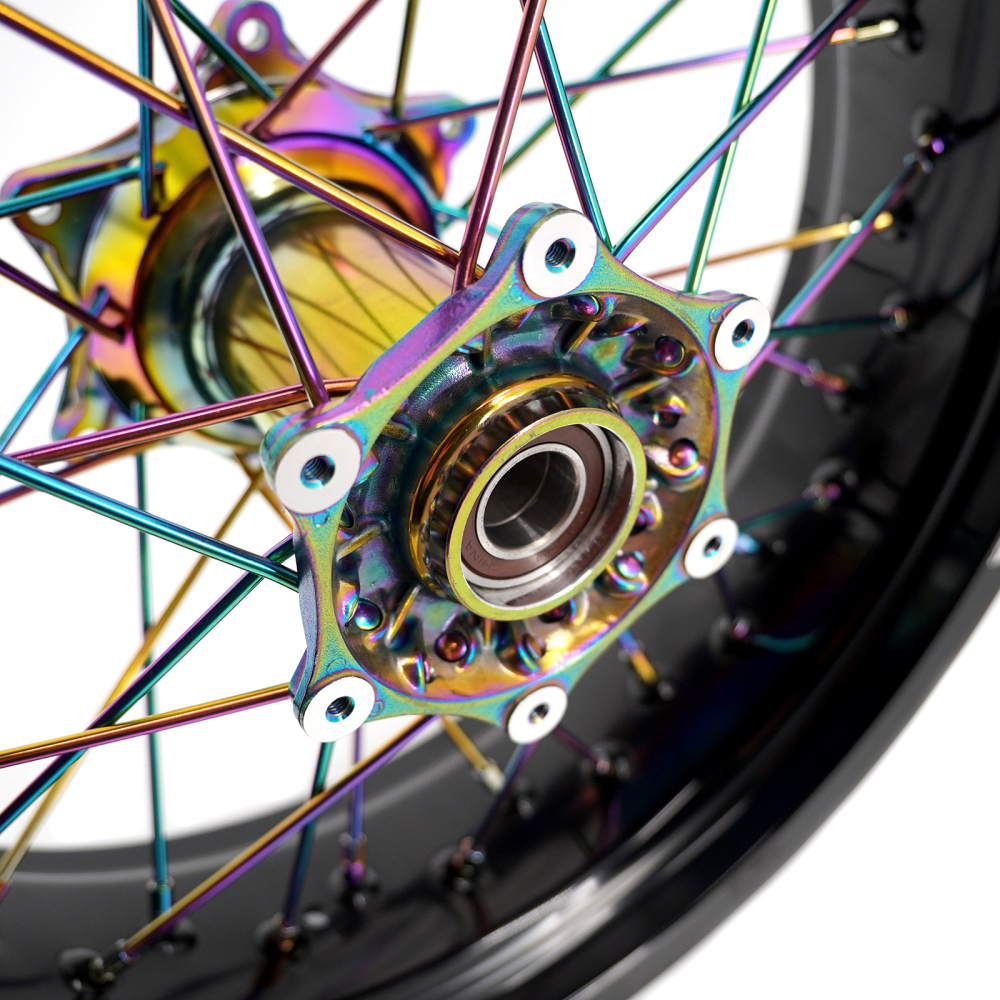 VMX 3.5/5.0 Vacuum Coating Rainbow Supermoto Dirt Bike Wheels Rims Fit KTM EXC  SXF  2003-2024