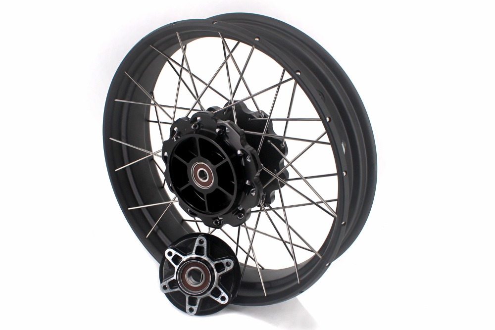 VMX Fit KTM 390 Adventure 2020-2021 Tubeless Wheels 2.5*19"/3.5*17" Rims Black Hub Black Rim