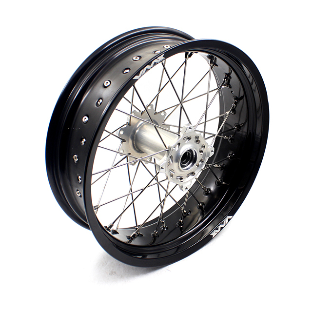 VMX 3.5/5.0 Motorcycle Supermoto Wheels Rim Set Fit TM Bike 2015-2024  Silver Hub