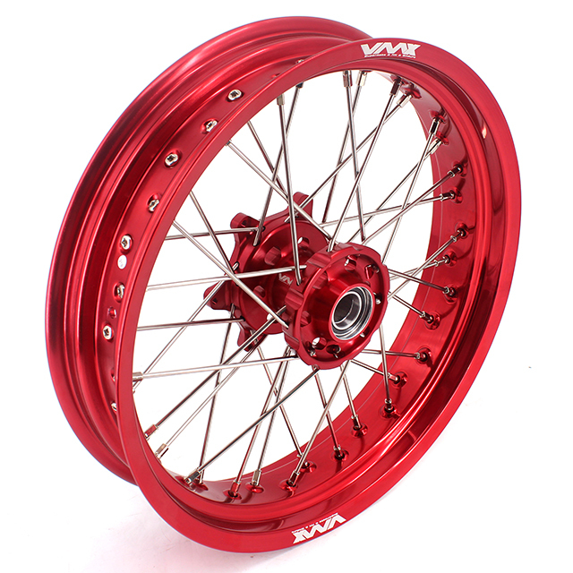 VMX 3.5/5.0 Motorcycle Supermoto Wheels Rims Compatible with Stark Varg  Red hub/rim
