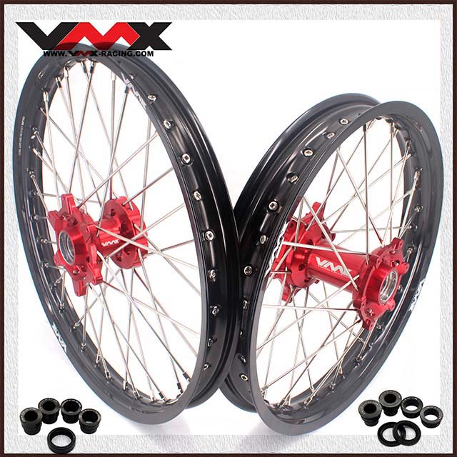 VMX 21/19 Dirt Bike Wheels Compatible with Stark Varg CNC Red Hubs
