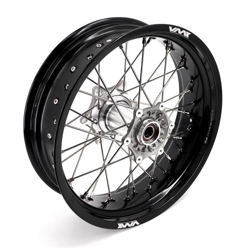 VMX 3.5/5.0 Motorcycle Casting Wheels Compatible with HUSQVARNA TE TC FE FC 2014-2024 Silver Hub