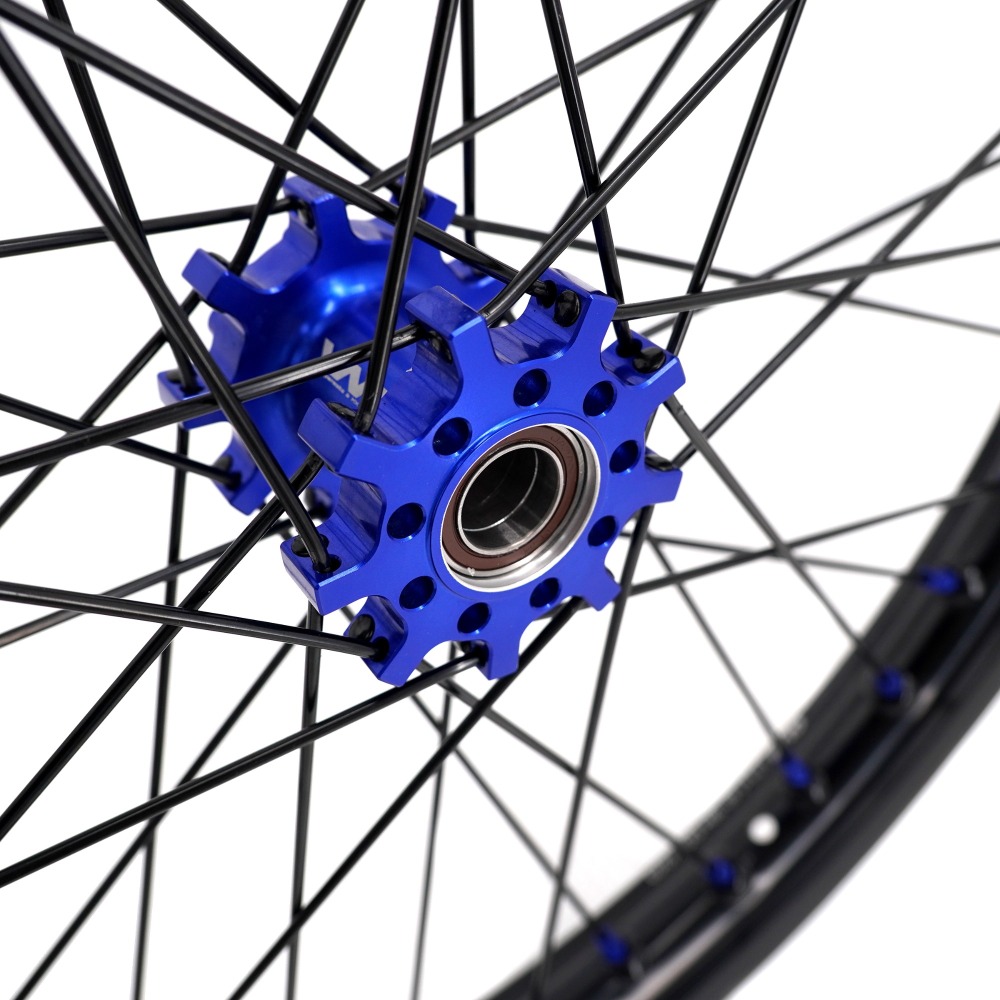 VMX 1.6*21"/1.85*18" Wheels Fit Talaria Sting , Electric Dirt Bike Wheels Rim in Blue Hub/Nipple