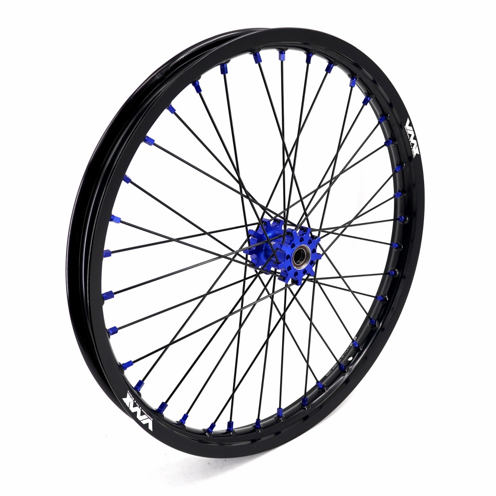 VMX 1.6*21"/1.85*18" Wheels Fit Talaria Sting , Electric Dirt Bike Wheels Rim in Blue Hub/Nipple