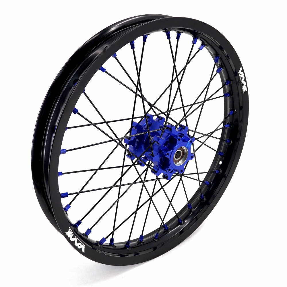 VMX 1.6*21"/1.85*18" Wheels Fit Talaria Sting , Electric Dirt Bike Wheels Rim in Blue Hub/Nipple