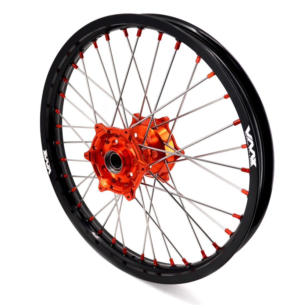 VMX 1.85*21"/2.5*18" fit KTM790 KTM890, Motorcycle Cush Drive Wheels ,Adventure Orange Hub/Nipple