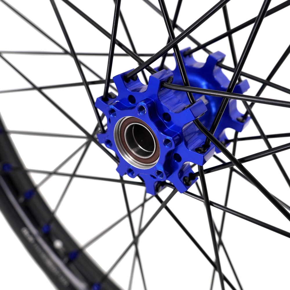 VMX 1.6*21"/1.85*18" Wheels Fit Talaria Sting , Electric Dirt Bike Wheels Rim in Blue Hub/Nipple