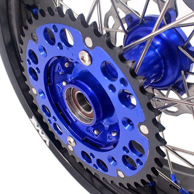 VMX 3.5*17"/5.0*17"  Supermoto Cast Dirt Bike Wheels Disc Fit HUSQVARNA TE TC FE FC 2014-2024 Blue Hub/Nipple