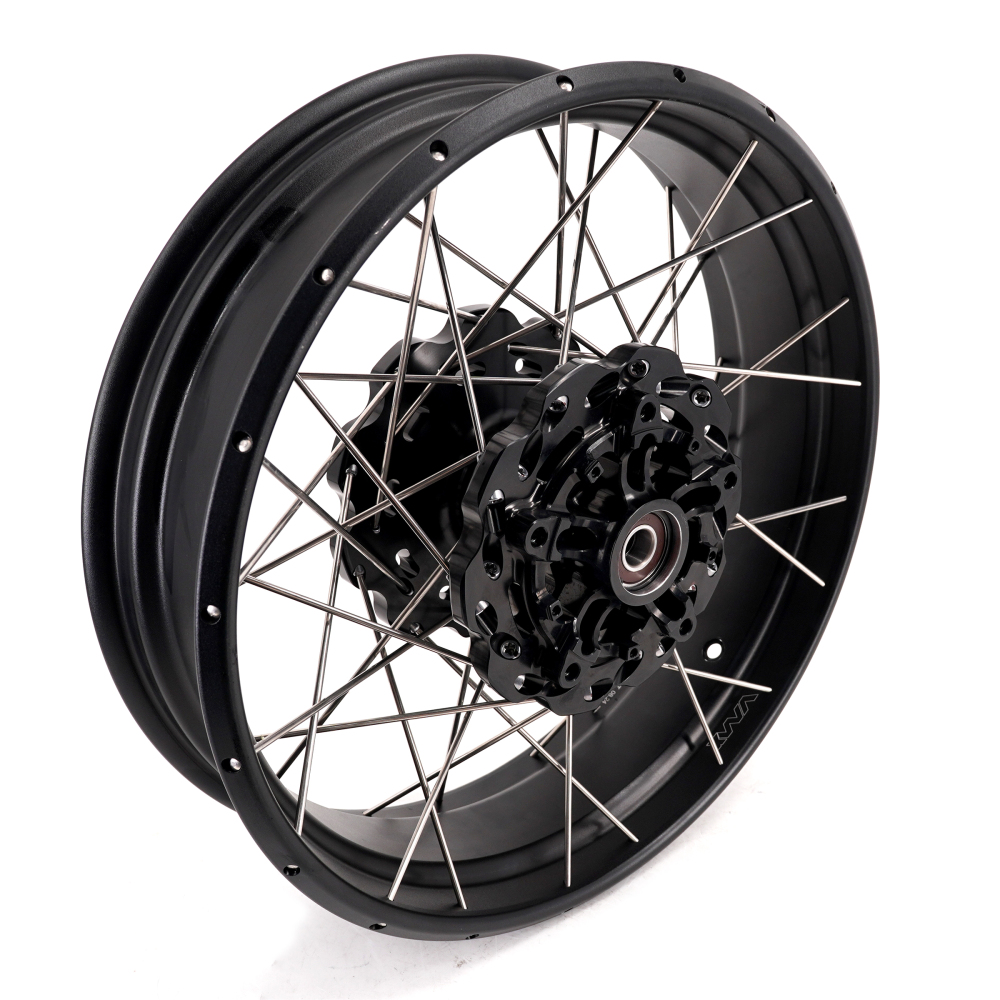VMX Fit YAMAHA Tenere 700 , Tubeless Wheels 2.15*21"/4.25*18" Black Hub/Rim