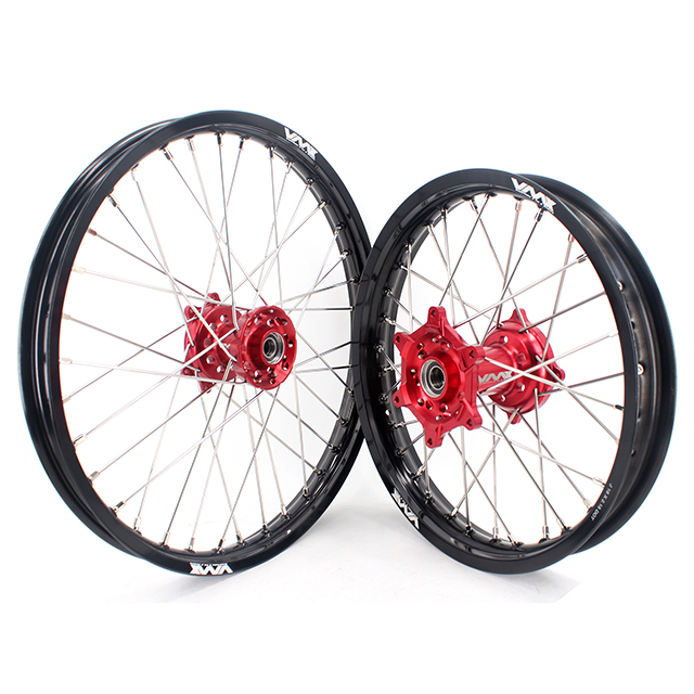 VMX 21/19 MX CNC Wheel Set Fit HONDA CRF250R 2014-2024 CRF450R 2013-2024 Red