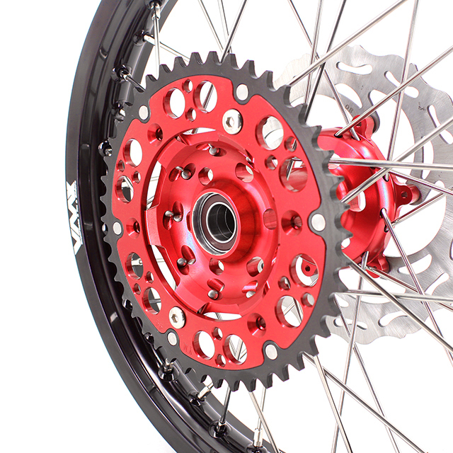 VMX 21/18 Enduro Wheel Set Fit YAMAHA YZ250F/450F YZ125/250 2024 Red Hub With Disc