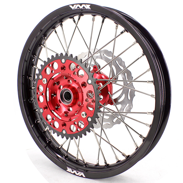 VMX 21/18 Enduro Wheel Set Fit YAMAHA YZ250F/450F YZ125/250 2024 Red Hub With Disc
