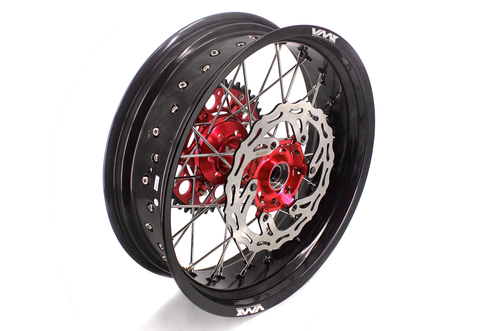 VMX 3.5/5.0 Motorcycle Supermoto Wheel Rim Fit YAMAHA YZ250F/450F 2001-2023 YZ125/250 Red Hub disc