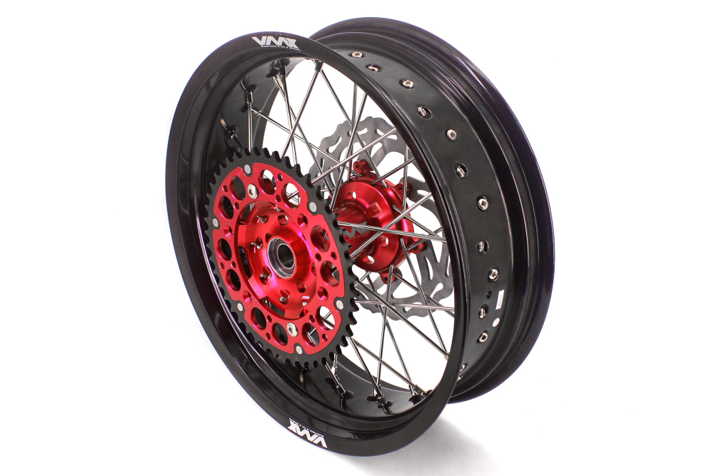 VMX 3.5/5.0 Motorcycle Supermoto Wheel Rim Fit YAMAHA YZ250F/450F 2001-2023 YZ125/250 Red Hub disc