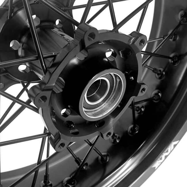 VMX 3.5/5.0 Supermoto Wheels Rims Set Compatible with KTM EXC SXF XCF 125cc-530cc All Black