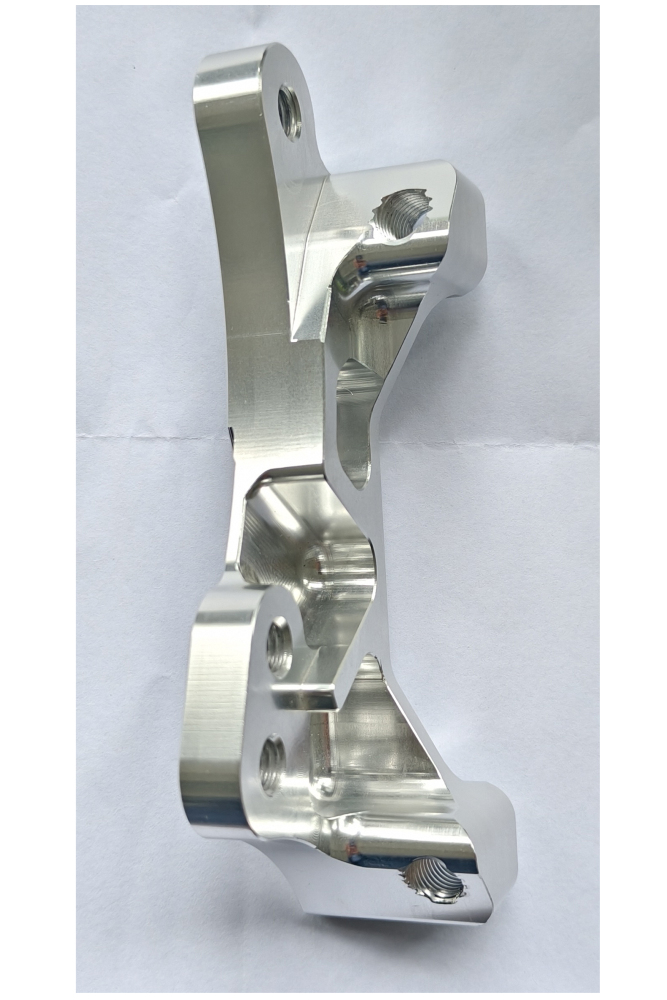 VMX CNC Silver Aluminum Adapter Compatible with VMX CNC Front 4 Piston Brake Caliper
