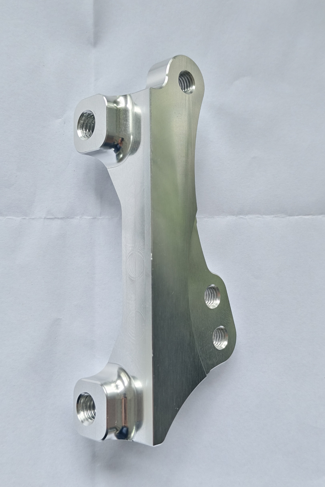 VMX CNC Silver Aluminum Adapter Compatible with VMX CNC Front 4 Piston Brake Caliper