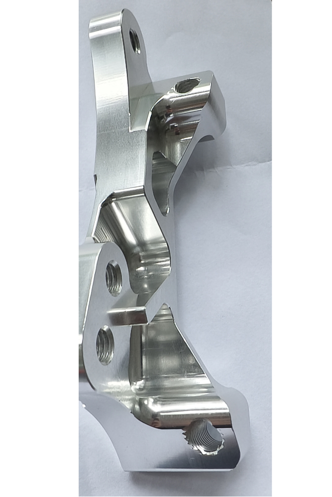 VMX CNC Silver Aluminum Adapter Compatible with VMX CNC Front 4 Piston Brake Caliper