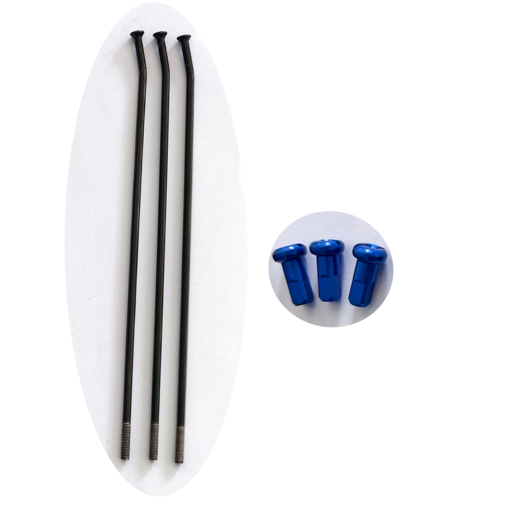 3 PCS  of  Stainless Steel Spokes with Nipples