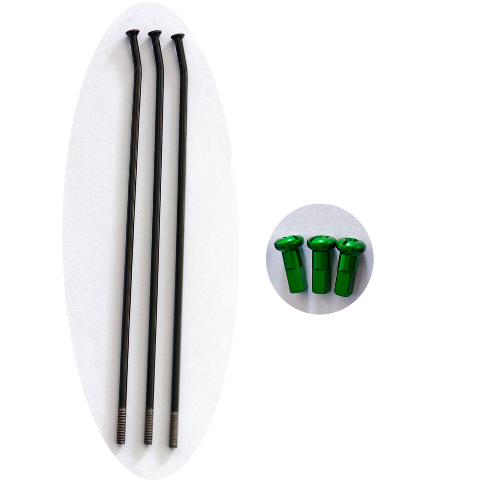 3 PCS  of  Stainless Steel Spokes with Nipples